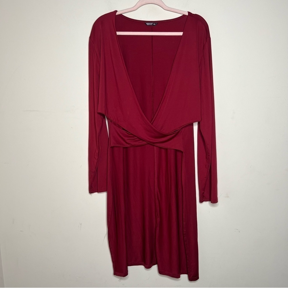 SHEIN Burgandy High Low Blouse